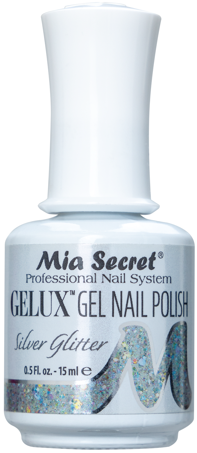 Gelux Gel Polish Silver Glitter