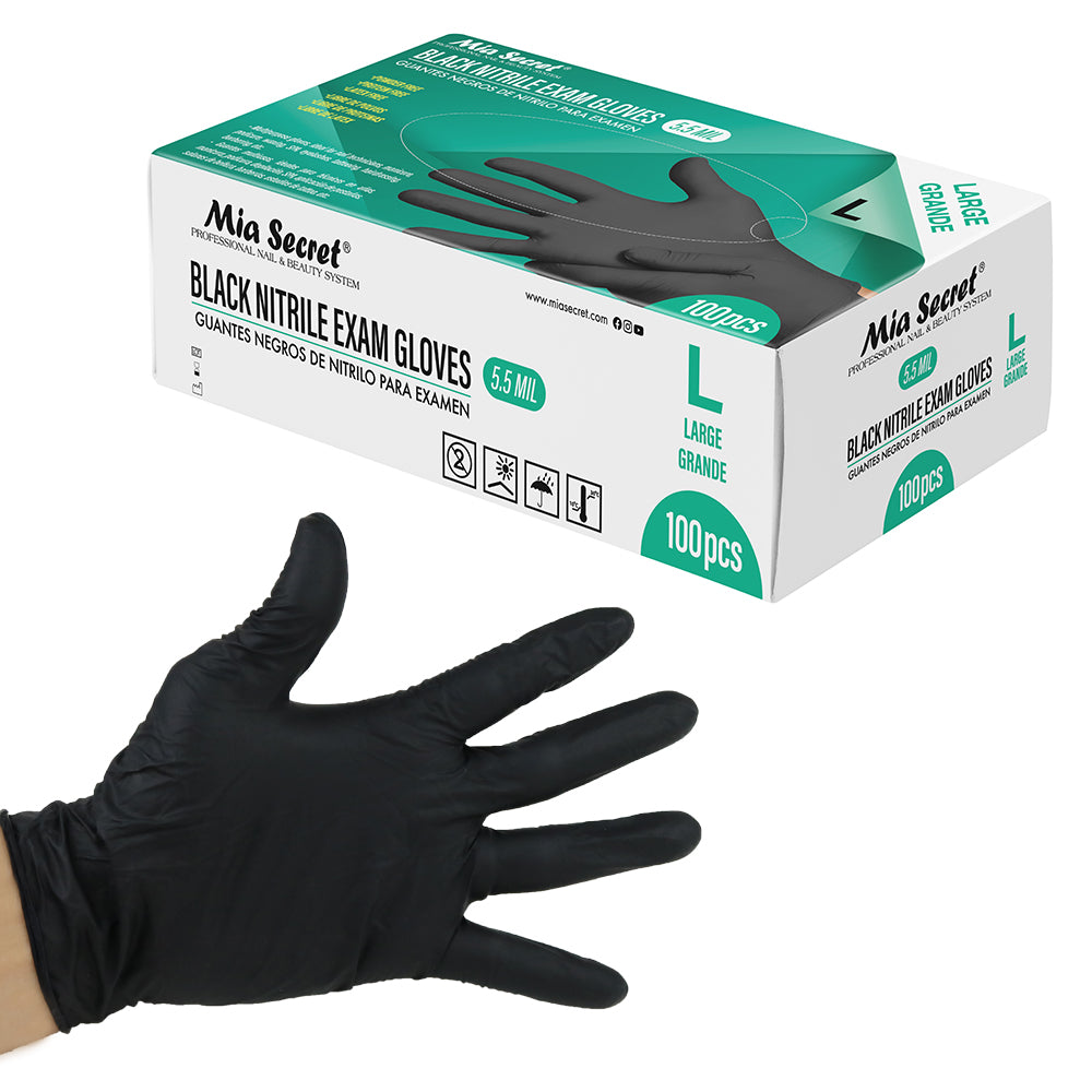 Black Nitrile Exam Gloves (5.5 MIL) 100 pc box