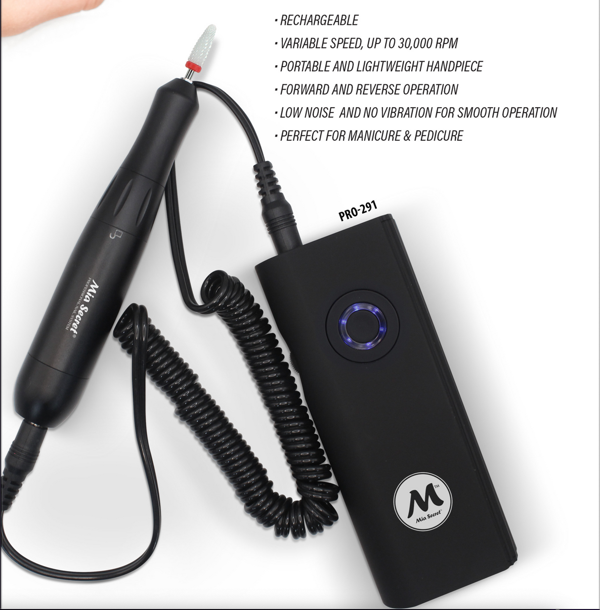 Cordless Rechargeable Pro-Speed Professional Nail Drill