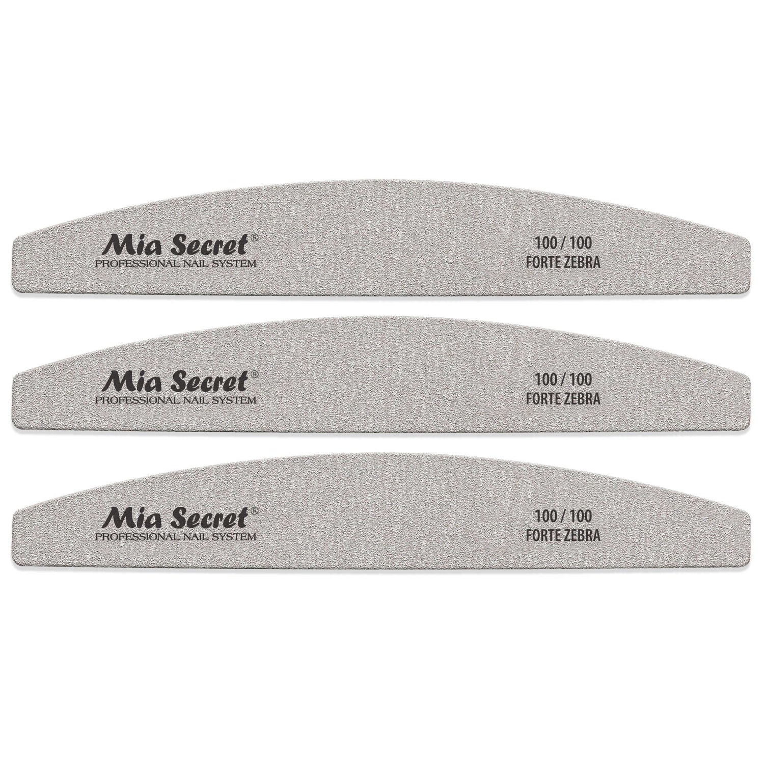 Forte Zebra Halfmoon Nail File 100/100 Pink Center