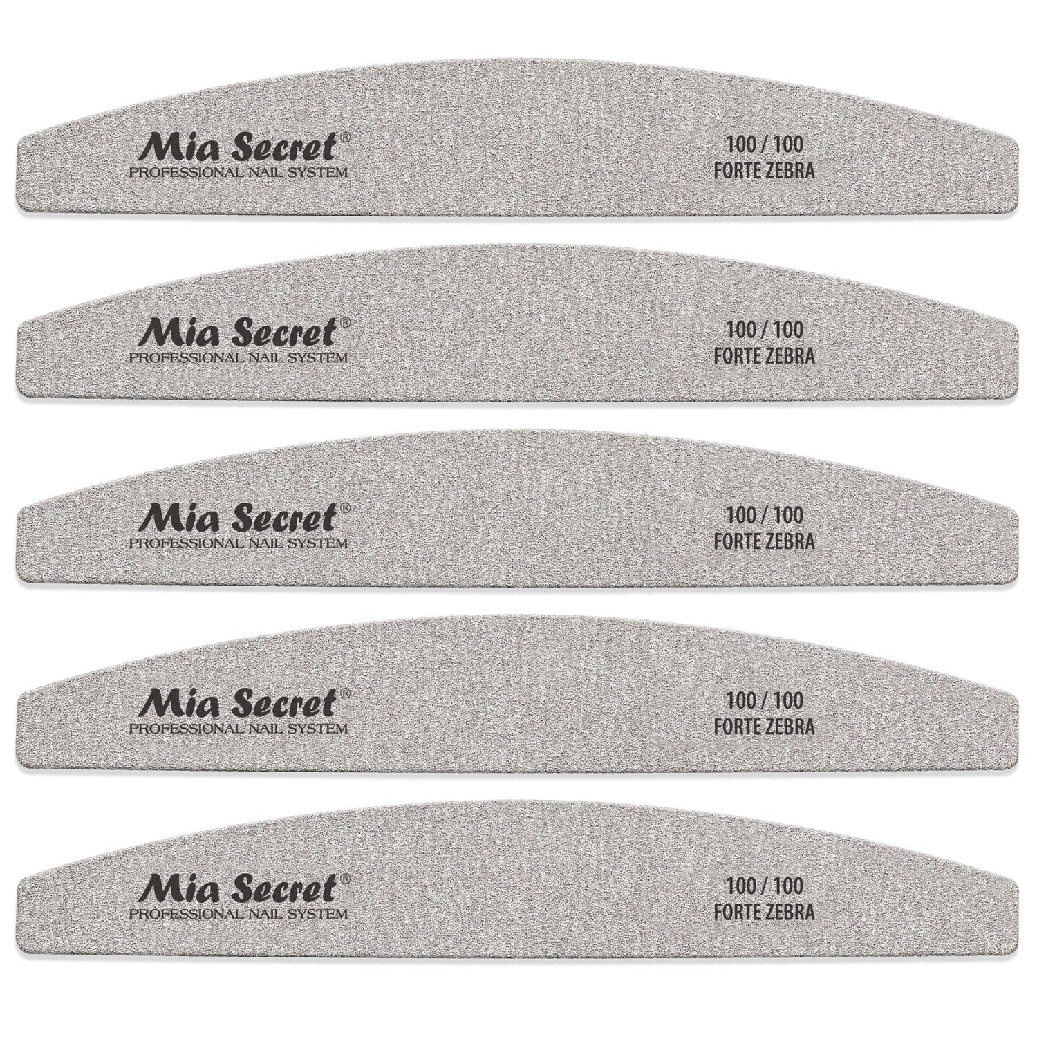 Forte Zebra Halfmoon Nail File 100/100 Pink Center