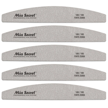 Forte Zebra Halfmoon Nail File 100/100 Pink Center