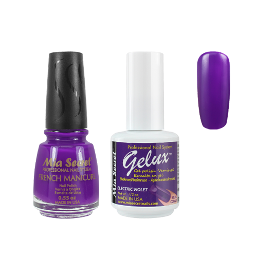The Match (Gelux and French Manicure Combo) Purple