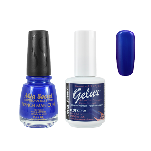 The Match (Gelux and French Manicure Combo) Blue Siren