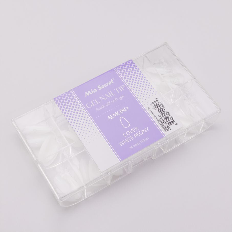 Soak off Soft Gel Nail Tip Cover White Peony