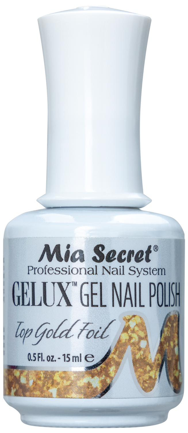 Gelux Gel Polish Top Gold Foil