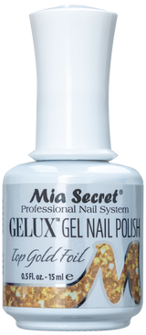 Gelux Gel Polish Top Gold Foil