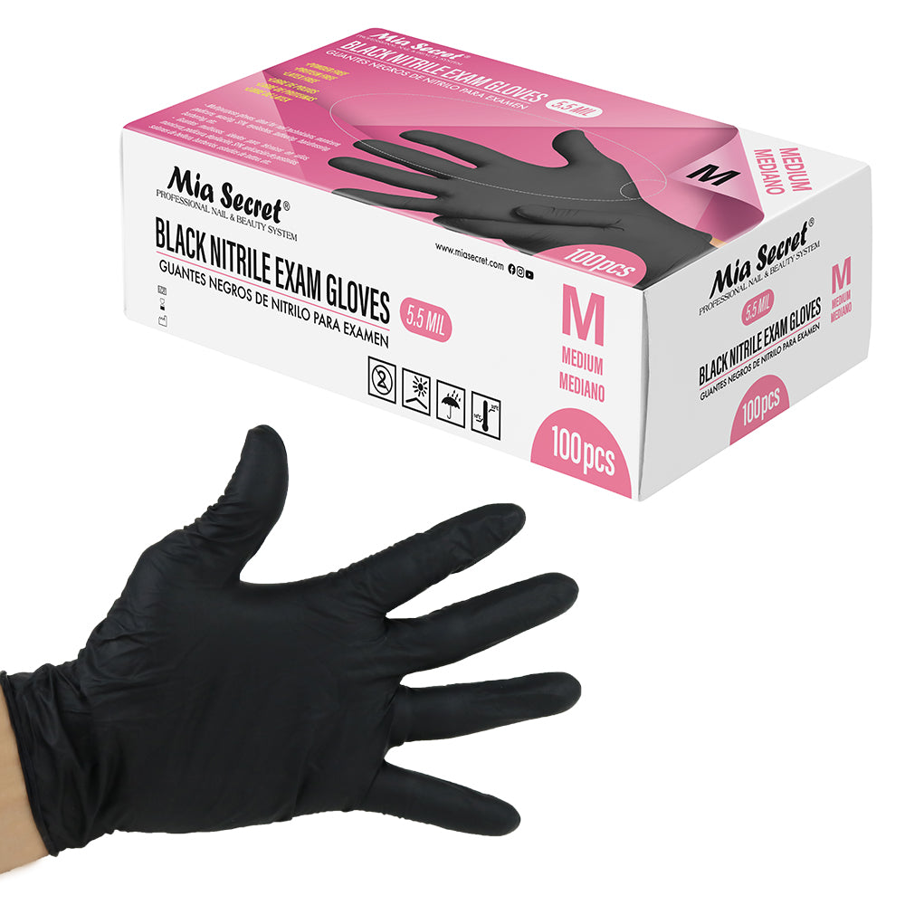 Black Nitrile Exam Gloves (5.5 MIL) 100 pc box