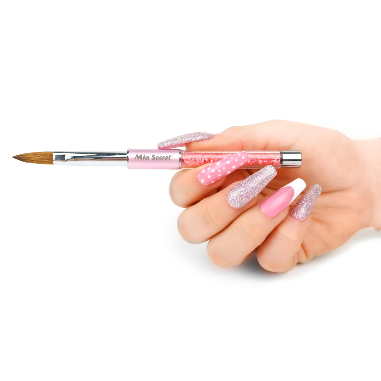 Premier Nail Brushes (Silver/Pink)