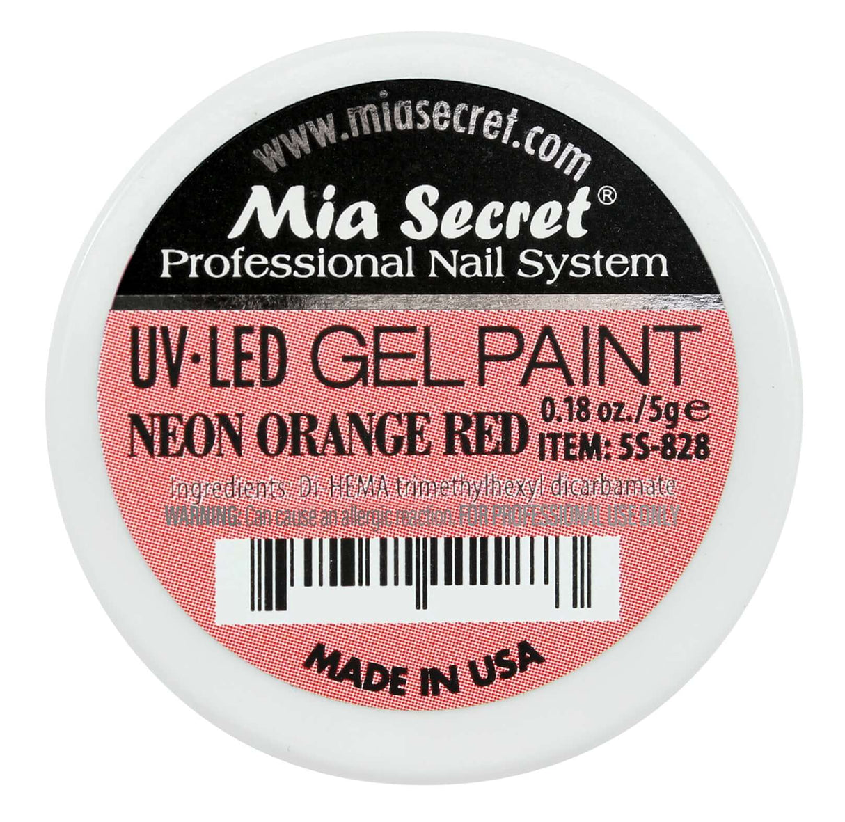 Gel Paint Neon Orange Red