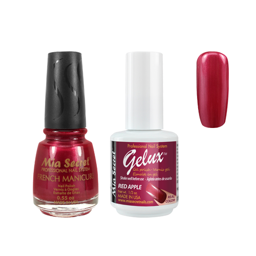 The Match (Gelux and French Manicure Combo) Red Apple