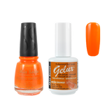 The Match (Gelux and French Manicure Combo) Neon Orange