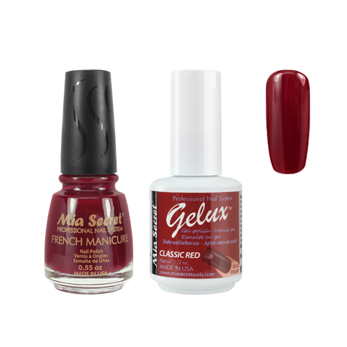 The Match (Gelux and French Manicure Combo) Classic Red