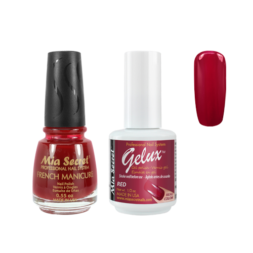 The Match (Gelux and French Manicure Combo) Red