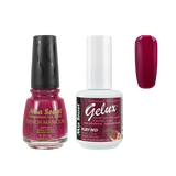 The Match (Gelux and French Manicure Combo) Ruby Red