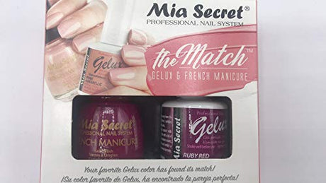 The Match (Gelux and French Manicure Combo) Ruby Red