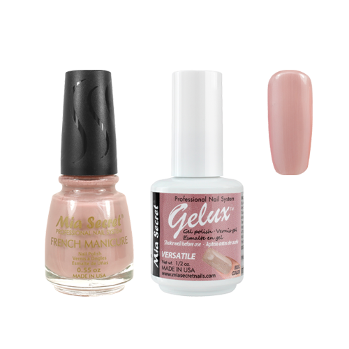 The Match (Gelux and French Manicure Combo) Pink