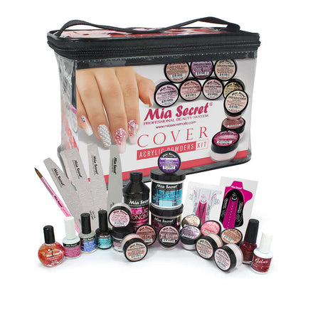 Amazon.com: New Professional 42pc Acrylic Powder Nail Art Tips Starter Kit  : Beauty & Personal Care
