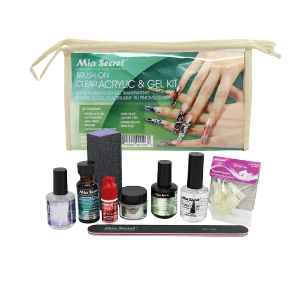 Mia Secret 3 pack (½ oz.) Brush On Clear Nail Gel Resin - Glues crystals