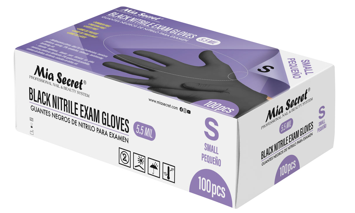 Black Nitrile Exam Gloves (5.5 MIL) 100 pc box