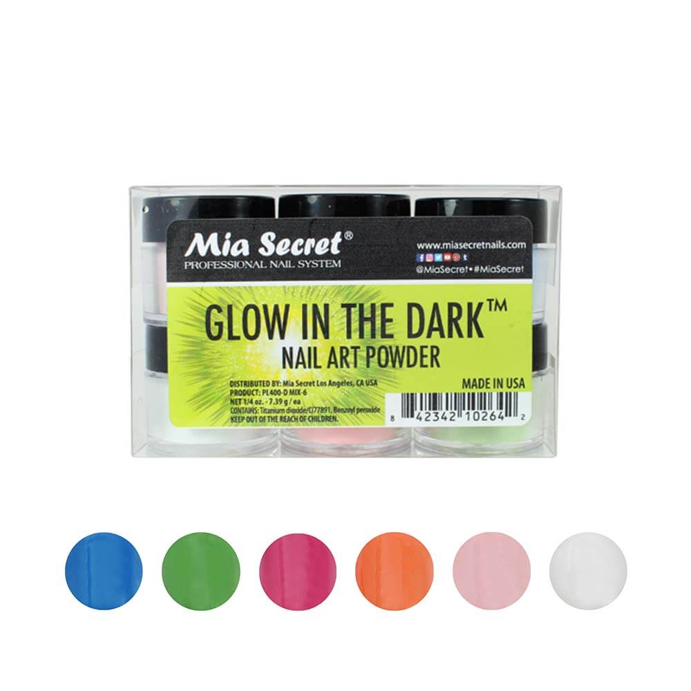 Glow In The Dark Nail Art Powder Collection (6PC) – Mia Secret Store