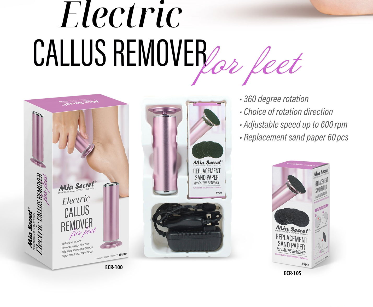 Mia Secret Electric Callus Remover Callus Remover