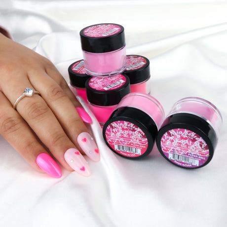 I Love Pink Nail Art Powder Collection (6PC)